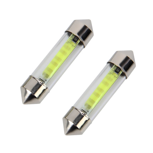 10 PCS 39mm 1W 6000K White Light Car Dome Lamp License LED Reading Light, DC 12V, 39mm