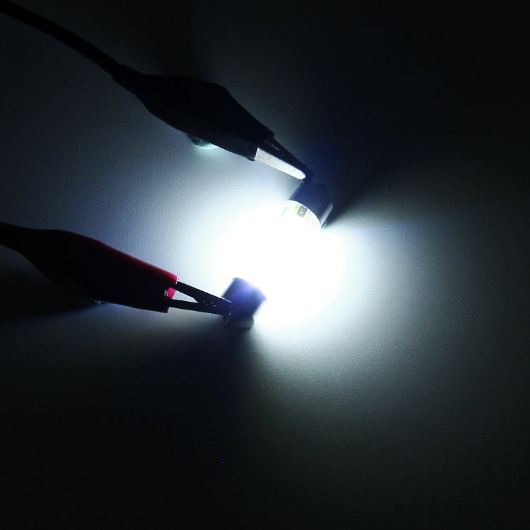 10 PCS 39mm 1W 6000K White Light Car Dome Lamp License LED Reading Light, DC 12V, 39mm