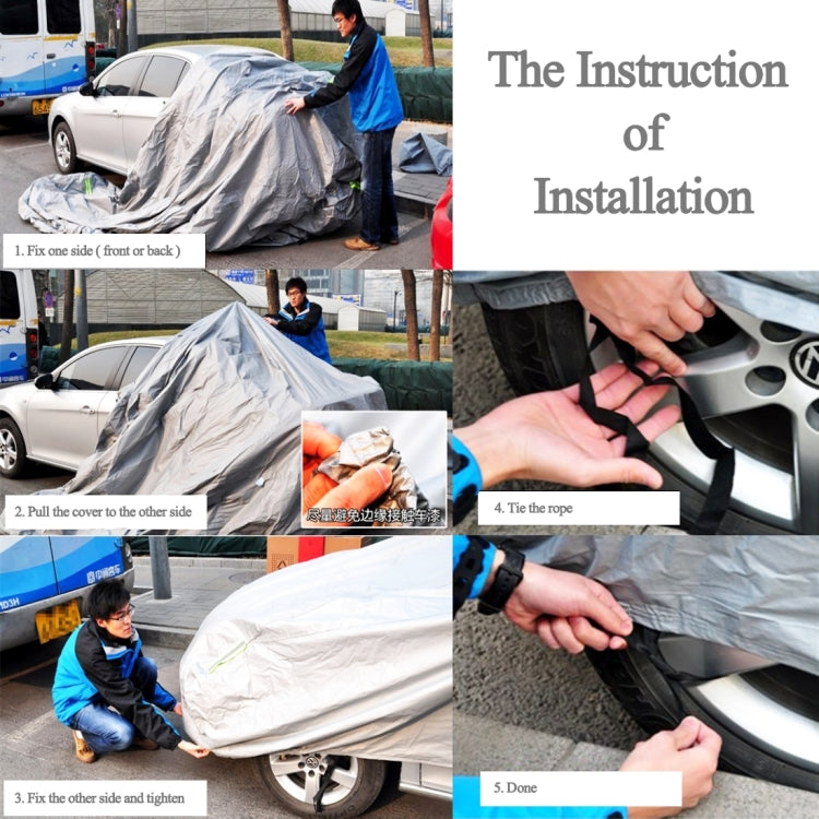 PEVA Anti-Dust Waterproof Sunproof SUV Car Cover with Warning Strips, Fits Cars up to 5.1m(199 inch) in Length, 199inch (XL)