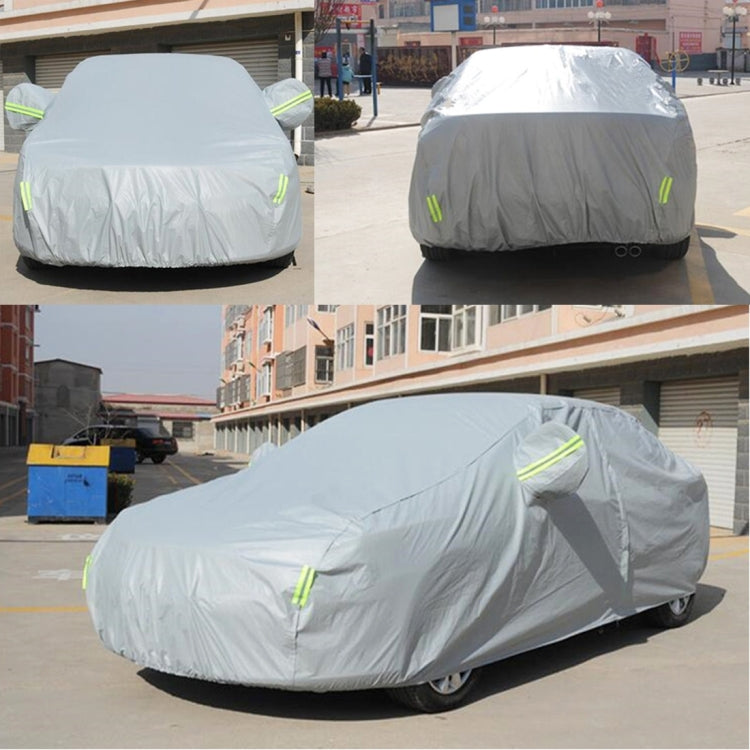 PVC Anti-Dust Sunproof Hatchback Car Cover with Warning Strips, Fits Cars up to 4.1m(160 inch) in Length, 160inch (M)
