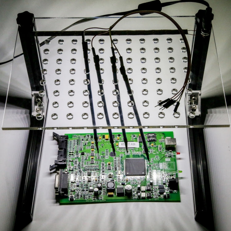 LED BDM Frame LED License Plate Holder Frame BDM ECU with 4 Probe Pens ECU Modified for KESS, KTAG, FGTECH, BDM100, KTM100, CMD, DIMSPORT AIDS Auto ECU Chip Tuning Tool, LED BDM Frame