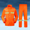 Adult Split Reflective Raincoats Rain Pants Cleaners Waterproof Clothes Labor Insurance Safety Sanitation Suits, Size: 2XL, Size: 2XL