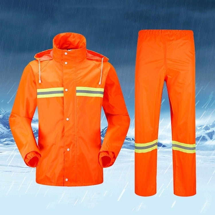 Adult Split Reflective Raincoats Rain Pants Cleaners Waterproof Clothes Labor Insurance Safety Sanitation Suits, Size: 2XL, Size: 2XL