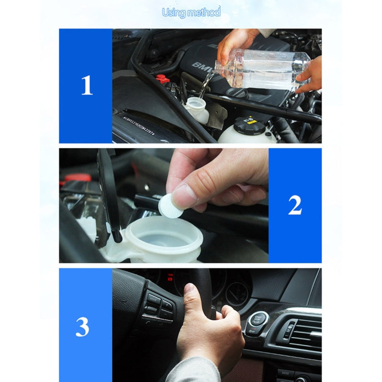 12 PCS Car Solid Wiper Fine Auto Window Cleaning Windshield Glass Cleaner Washer Tablets(1 PCS=4L Water), 12 PCS Glass Cleaner