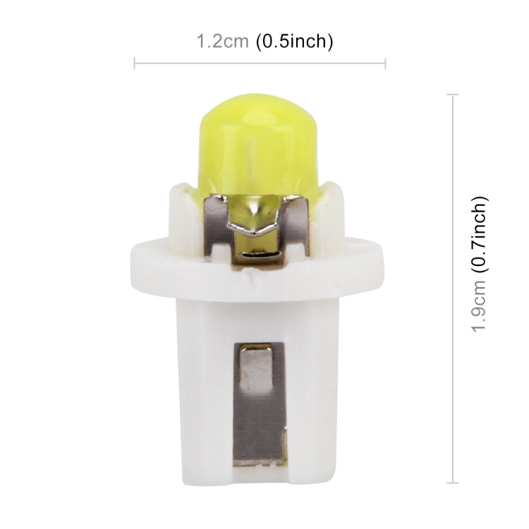 10 PCS 0.4W B8.5 Wedge Instrument Panel COB LED Light Dashboard Gauge Cluster Indicator Lamp Bulb, 0.4W B8.5