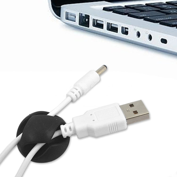 5 PCS Double Hole Cable Clips, Cable Management System and Cord Organizer Solution, 5 PCS Double Cable Clips(Black)