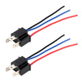 1 Pair H4 Bulb Holder Base Male Socket with Wire, H4