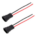 1 Pair H8 / H11 Bulb Holder Base Male Socket with Wire, H8 / H11