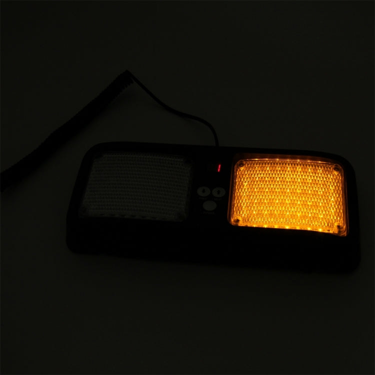 High qulaity DC 12V,9W LED Waterproof Car Sunshade Yellow Light Warning Lights Strobe Emergency Lights Flashing Light with 12 Kinds Flash Patterns, Yellow