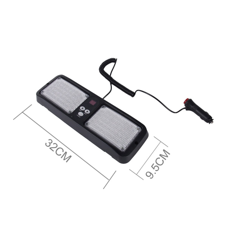 High qulaity DC 12V,9W LED Waterproof Car Sunshade Red Light And Blue Light Warning Lights Strobe Emergency Lights Flashing Light with 12 Kinds Flash Patterns, Red+Blue