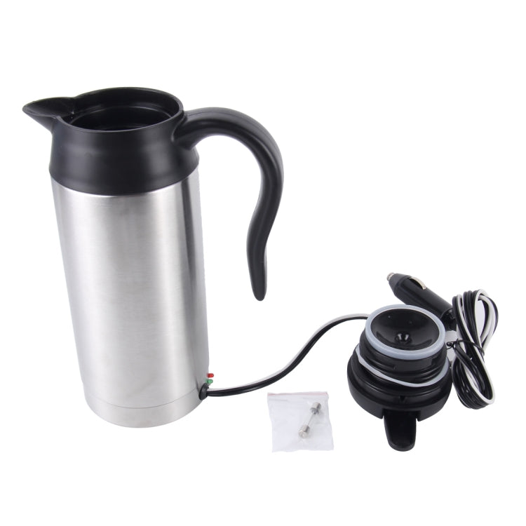 HJ-18A Stainless Steel Electric Mug 750ml DC 12V Car Electric Kettle Heated Mug Car Coffee Cup With Charger Cigarette Lighter Heating Cup Kettle Insulated Water Heater Mug, HJ-18A