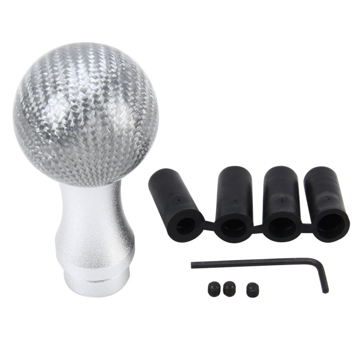 Universal Car Gear Shift Knob Modified Car Gear Shift Knob Auto Transmission Shift Lever Knob Carbon Lead Gear Knobs  with Three Rubber Covers, Carbon Lead Gear Knobs