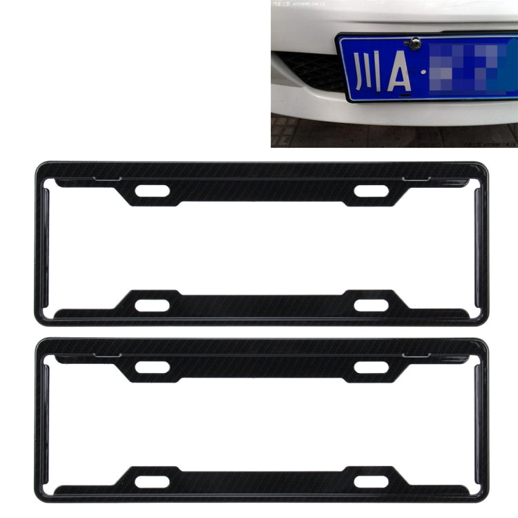2 PCS Carbon Lead License Plate Frame Simple and Beautiful Car License Plate Frame Holder Universal License Plate Holder, Carbon Lead License Plate Frame