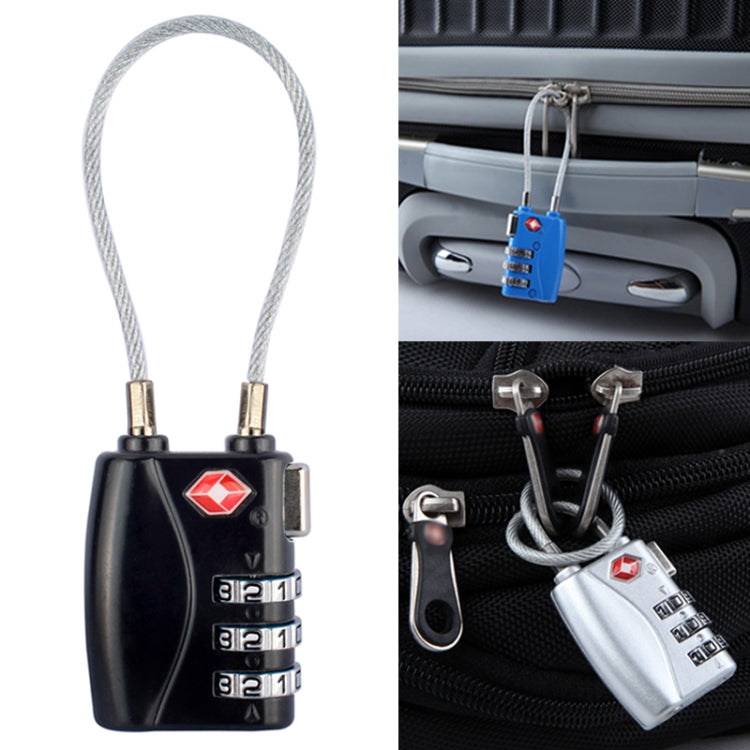 JASIT TSA719 Zinc Alloy 3-Digit Password TSA Lock Travel Luggage Padlock