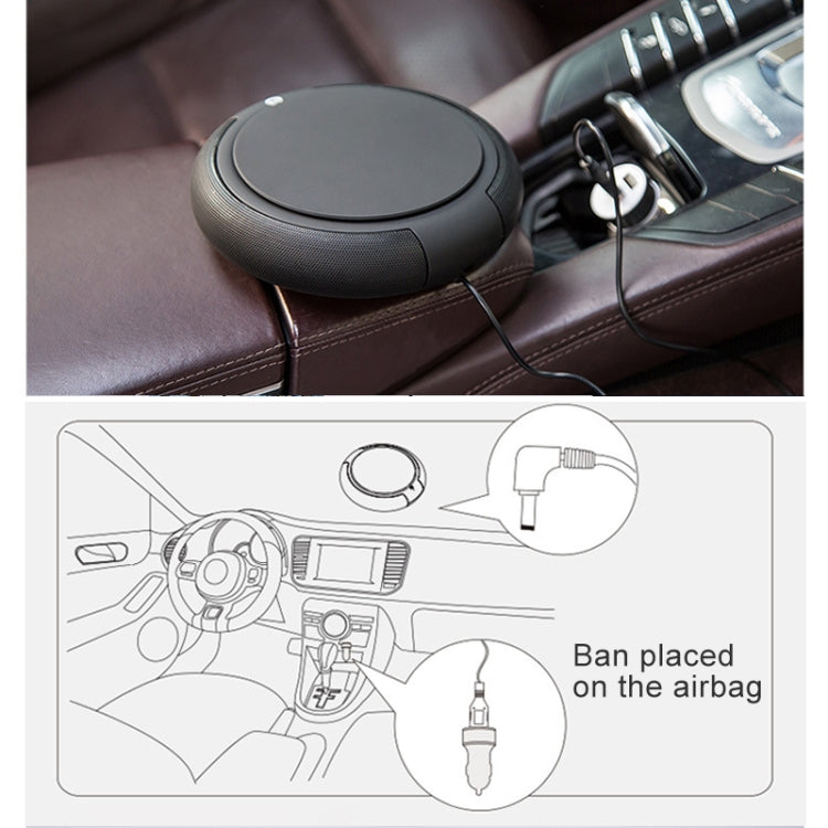 CARZOR Z1 2W USB Car Air Purifier Negative Ions Air Cleaner, (Black), (White)