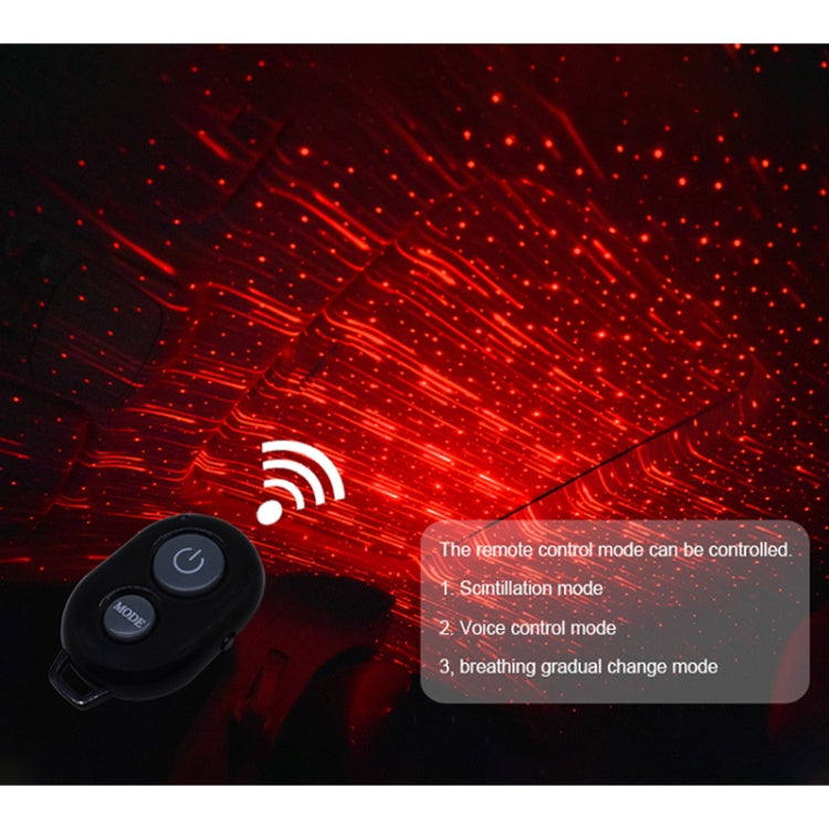 5V Roof Ceiling Decoration Red Light Star Night Lights Starry Sky Atmosphere Lamp Projector with Remote Control, Starry Sky/Remote Control
