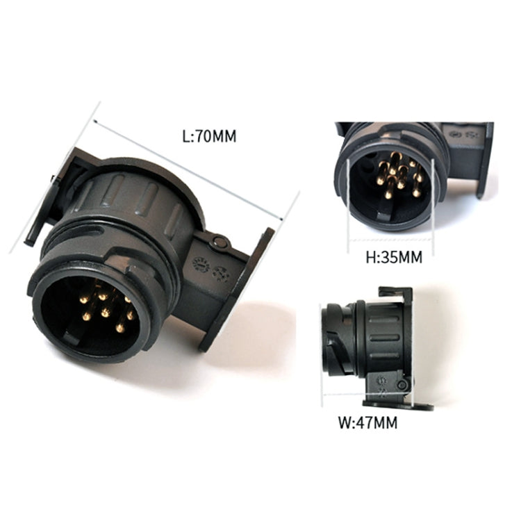 12V 13Pin to 7Pin Car Plug Socket Wiring Connector Adapter Car Plug Socket for Trailer / Truck / Bus, European Car, A0139