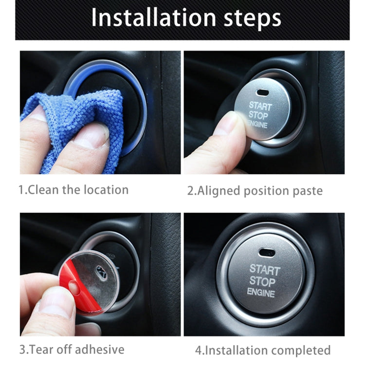 Car Engine Start Key Push Button Cover Trim Sticker Decoration for Mazda, For Mazda