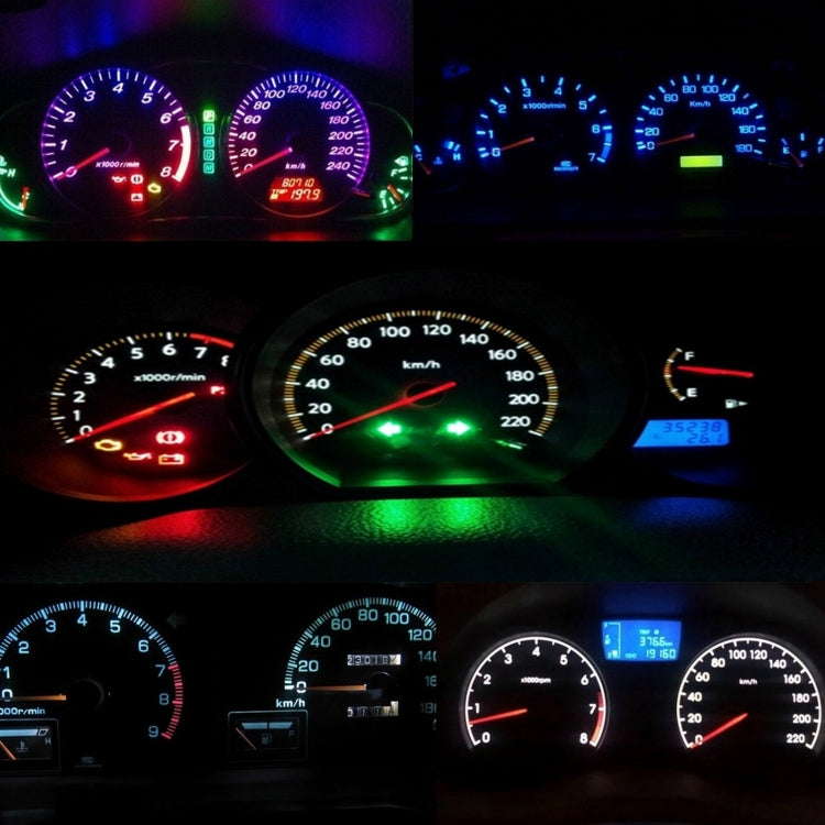10PCS 2W T4.2 Wedge Instrument Panel LED Light Dashboard Gauge Cluster Indicator Lamp Bulb, T4.2, 2W T4.2