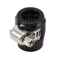 AN6 Car Performance Aluminum Accessories Adapter Nitrite Hose Finisher Adapter Nylon Braided Hose Clamp Black Finish, AN6