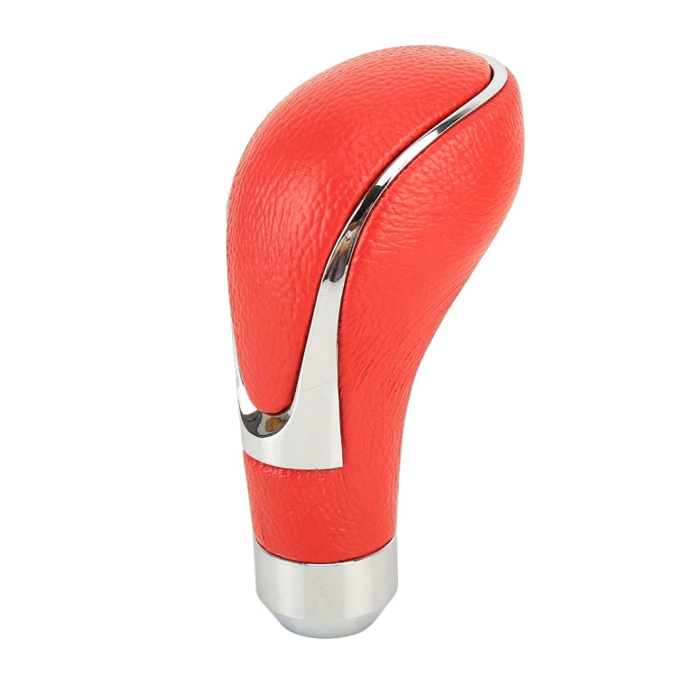 Universal Car PU Leather and Metal Gear Shift Knob Modified Auto Car Transmission Shift Lever Knob, Gear Shift Knob(Red), Shift Knob 2