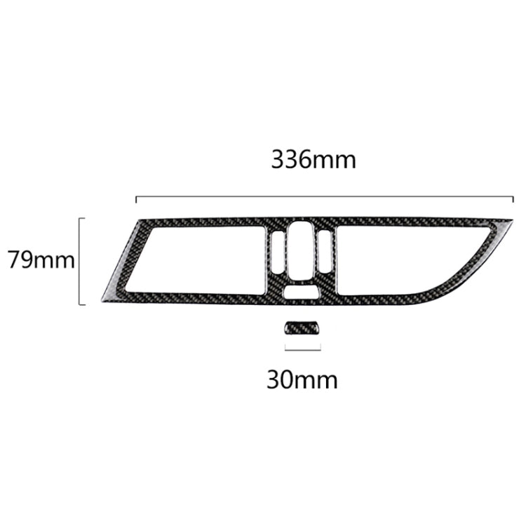 2 PCS For Left Driving Car Carbon Fiber Intermediate Air Outlet Panel Soild Color Decorative Sticker for BMW Z4 2009-2015, 2 PCS Air Outlet Panel Sticker(Solid Color)