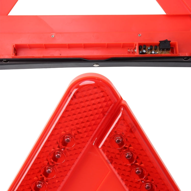 Practical Car Triangle Emergency Warning Sign Foldtable Reflective Safety Roadside Lighting Stop Sign Tripod Warning Tripod, Warning Tripod