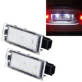 2 PCS License Plate Light with 18  SMD-3528 Lamps for Renault,2W 120LM,6000K, DC12V(White Light), For Renault