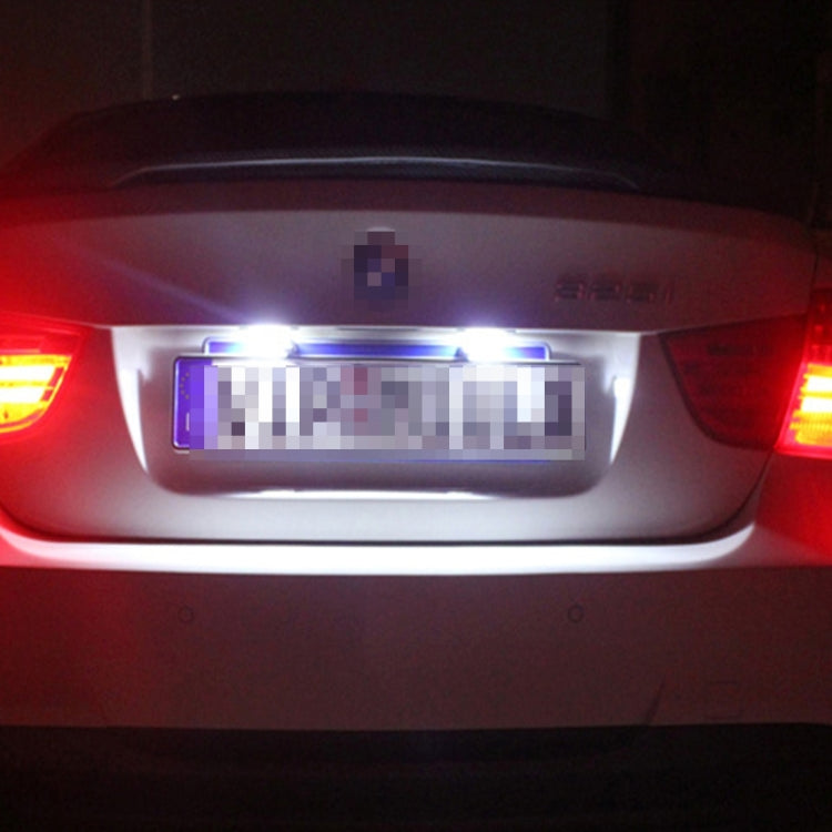 2 PCS License Plate Light with 3  SMD-5050 Lamps for Volvo,2W 120LM,6000K, DC12V(White Light), For Volvo