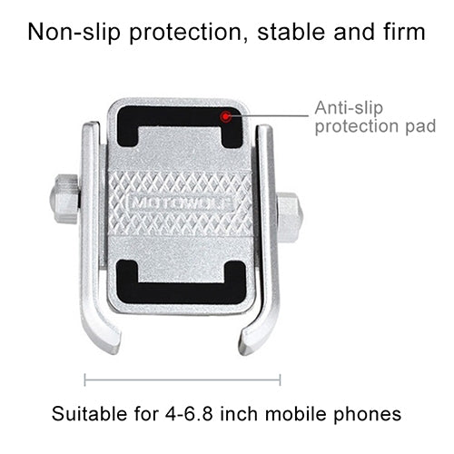 Motorcycle Rear View Mirror Aluminum Alloy Phone Bracket, Suitable for 4-6 inch Device, Rear View Mirror