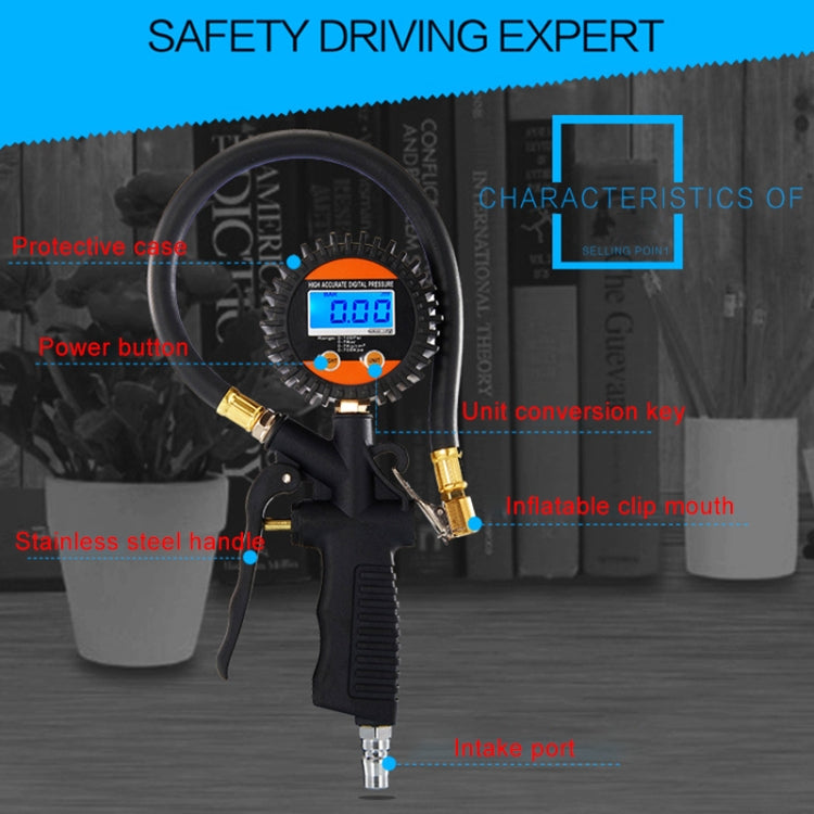 Car Digital LCD Display Tire Air Pressure Inflator Gauge Vehicle Tester Inflation Monitoring, Car Digital Display Tire Air Pressure