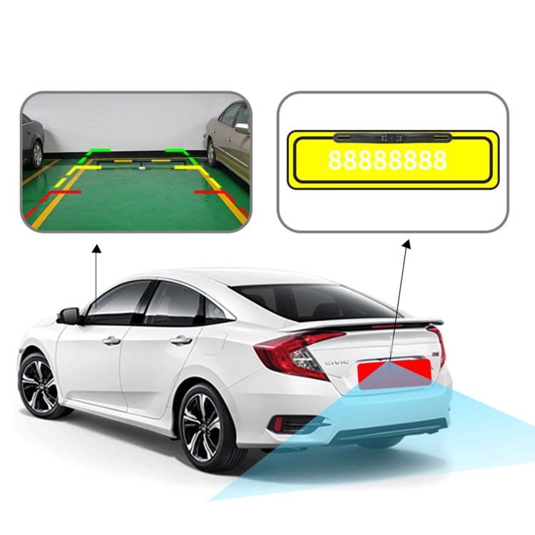 PZ413-C Car License Plate Frame 120 Degree Rear View Cameras, PZ413-C