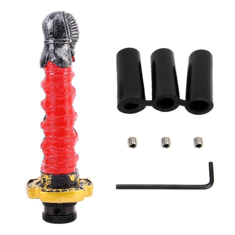 Universal Car Mask Leader Shape Metal Gear Shift Knob Modified Car Auto Transmission Shift Lever Knob