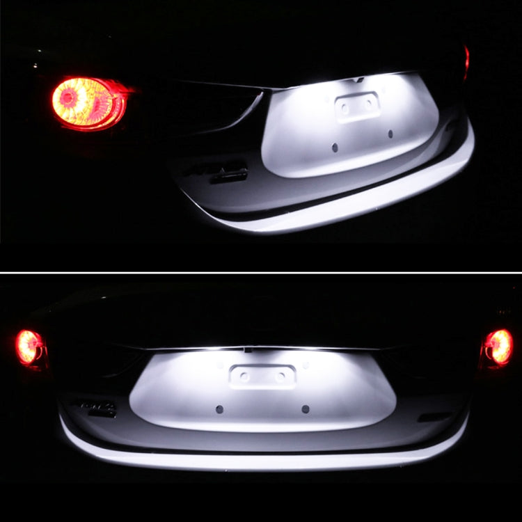 2 PCS DC 12V 3W 150LM 6000K LED License Plate Light 18LEDs SMD-3528 Bulbs Lamps for Land Rover, For Land Rover