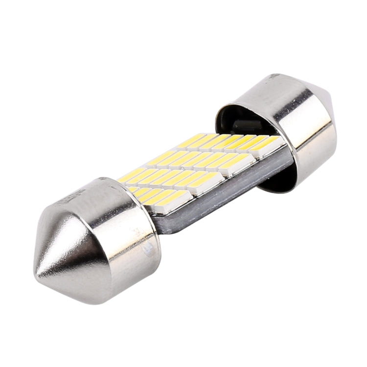 2 PCS 31mm DC12V / 1.2W / 6000K / 80LM 28LEDs SMD-3014 Car License Plate Light / Dome Light, with Decoder, 31mm