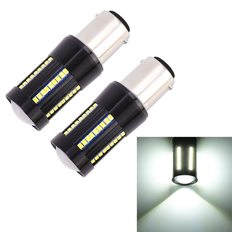 2 PCS 1157 / BAY15D DC9-16V / 8.2W(H) 2.7W(L) / 6000K / 655LM Car Auto Brake Lights 66LEDs SMD-2016 Lamps, 1157