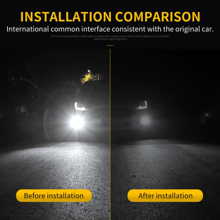 2 PCS H4 DC9-16V / 8.2W(H) 2.7W(L) / 6000K / 655LM Car Auto Fog Light 66LEDs SMD-2016 Lamps, H4