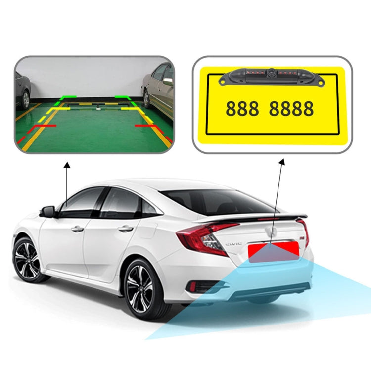 PZ423 America Car License Plate Frame 120 Degree Rear View Camera, PZ423