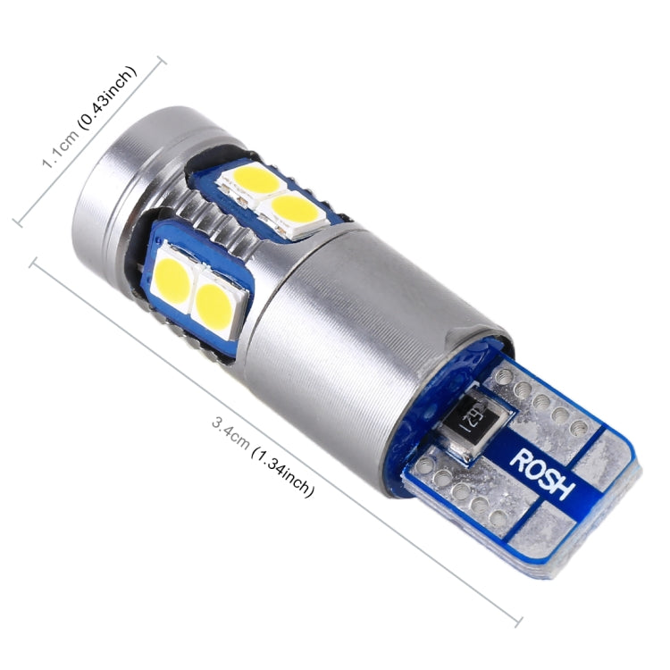 2 PCS T10 / W5W / 168 / 194 DC12V 2.2W 6000K 180LM 9LEDs SMD-3030 Car Clearance Light, with Decoder, 2 PCS  DC12V 2.2W 6000K