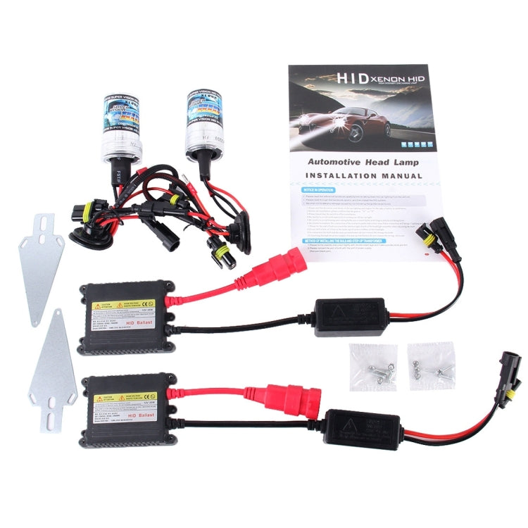 2PCS 35W HB4/9006 2800 LM Slim HID Xenon Light with 2 Alloy HID Ballast, High Intensity Discharge Lamp, Color Temperature: 6000K, 9006