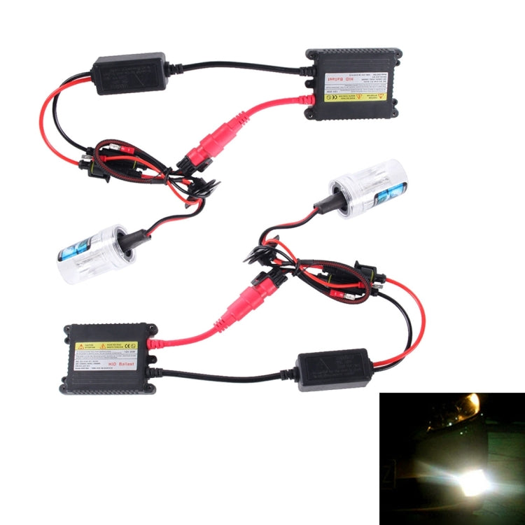 2PCS 35W H8/H11 2800 LM Slim HID Xenon Light with 2 Alloy HID Ballast, High Intensity Discharge Lamp, Color Temperature: 8000K, H8/H11