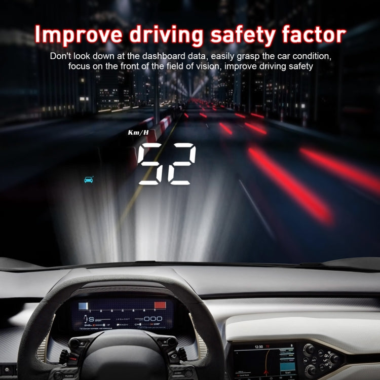 M8 3.5 inch Universal Car OBD2 HUD Vehicle-mounted Head Up Display, M8