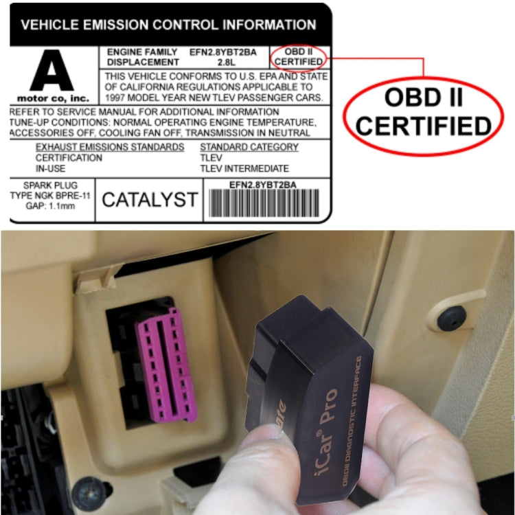 Vgate iCar Pro OBDII Bluetooth V3.0 Car Scanner Tool, Support Android, Support All OBDII Protocols, Bluetooth V3.0