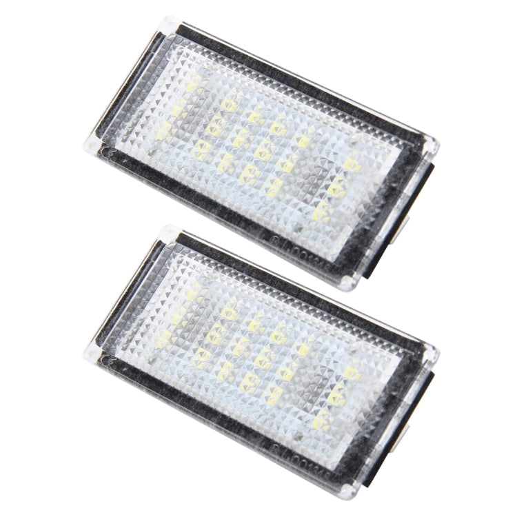 2 PCS License Plate Light with 18  SMD-3528 Lamps for BMW E46 2D M3,2004-2006,2W 120LM,6000K, DC12V (White Light), For BMW E46 2D M3