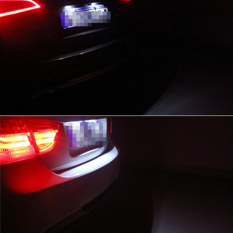 2 PCS License Plate Light with 18  SMD-3528 Lamps for Volkswagen,2W 120LM,6000K, DC12V(White Light), For Volkswagen2