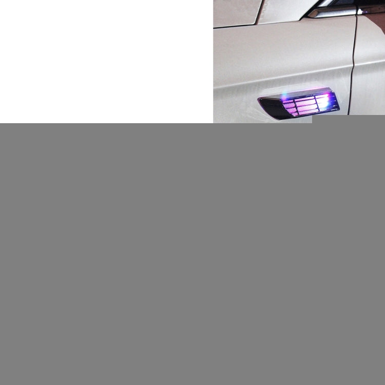 2 PCS Car Body Side Solar Decorative Colorful Strobe Warning Outlet Light, Colorful Strobe Warning Light