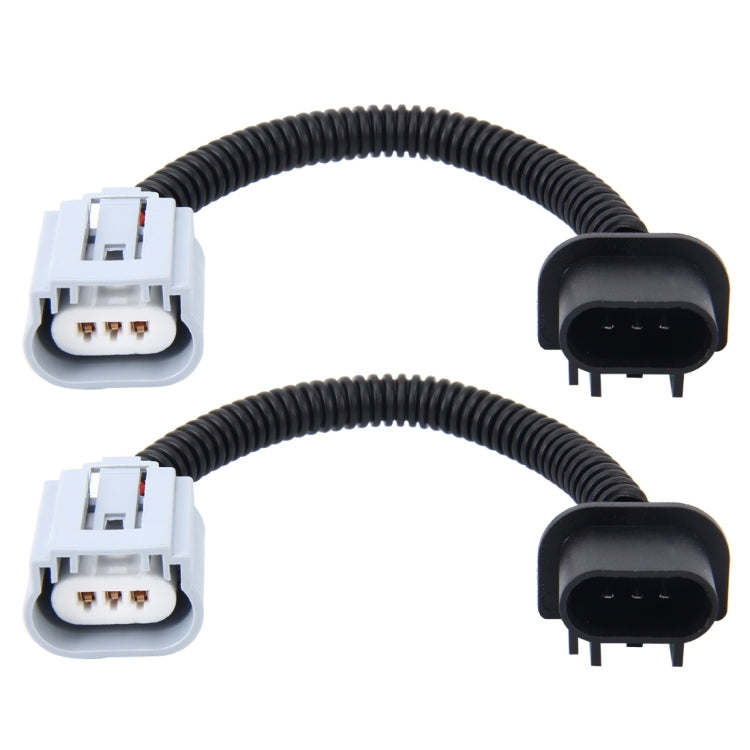 2 PCS H13  Car HID Xenon Headlight Male to Female Conversion Cable with Ceramic Adapter Socket, 9004/9007