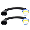 2 PCS 9006 Car HID Xenon Headlight Male to Female Conversion Cable with Ceramic Adapter Socket, 9006