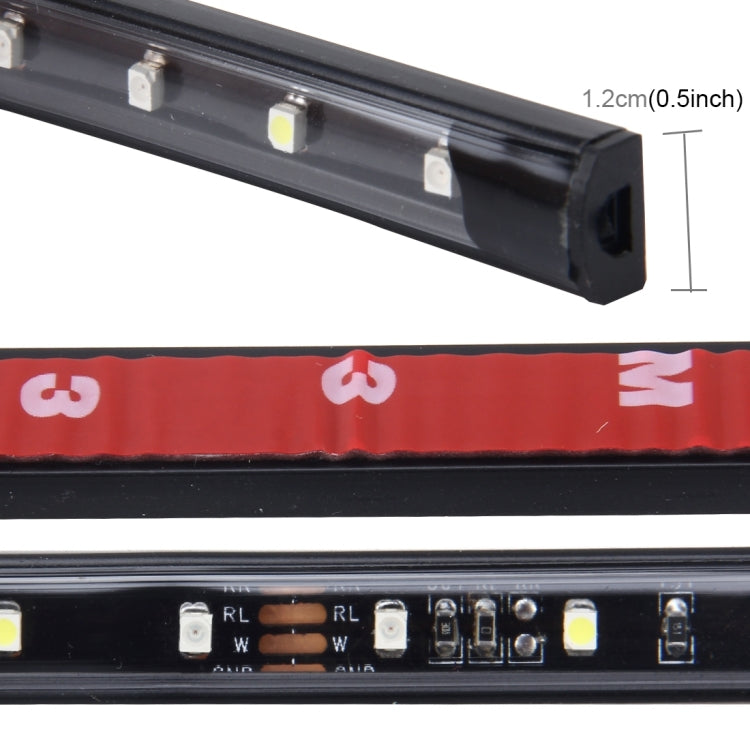 1.5m Pickup Truck 5W White DRL Light + Red Brake Light with 80 SMD-2835-LED Lamps, DC 12-24V, 1.5m with 80 SMD-2835-LED Lamps