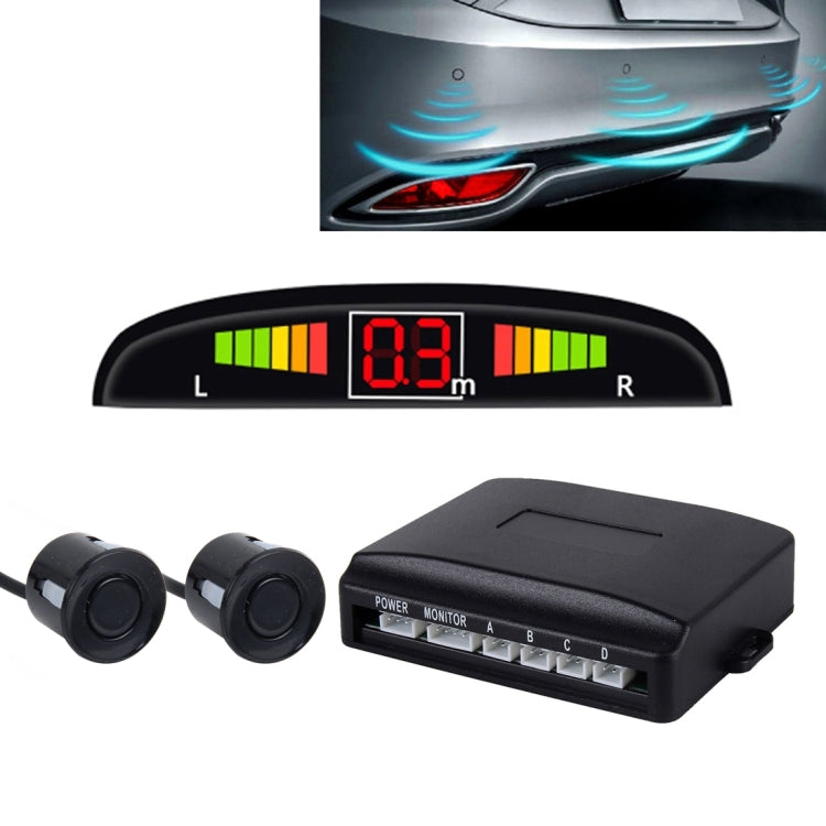 Car Buzzer Reverse Backup Radar System - Premium Quality 2 Parking Sensors Car Reverse Backup Radar System with LCD Display(Black), LCD Screen